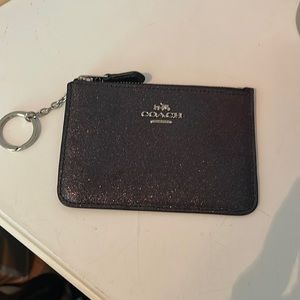 Coach Key Chain & Coin Wallet Black